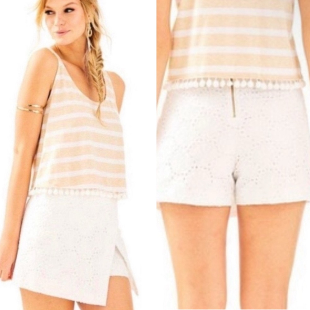 Lilly Pulitzer ‘Resort White’ ‘Marii Skort’ with ‘Seashell Eyelet’ Detailing